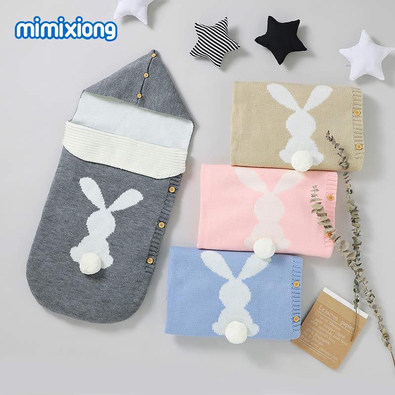 Baby Cartoon Rabbit Knitted Sleeping Bag