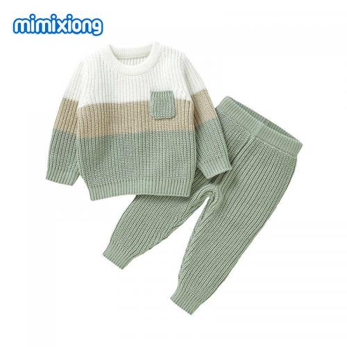 Newborn Baby striped knitted set