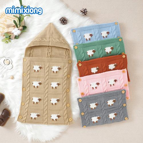 cute lamb pattern jacquard sleeping bag