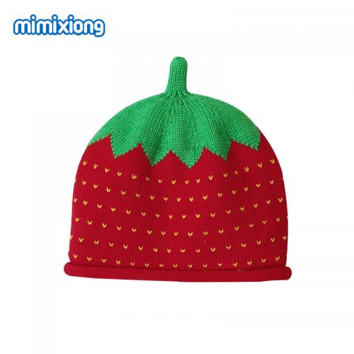 Strawberry Knitted Baby Hat